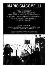 Copertina mostra di Mario Giacomelli al Salone del Libro di Torino