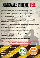 Incontro Pd Ancona del 26 maggio