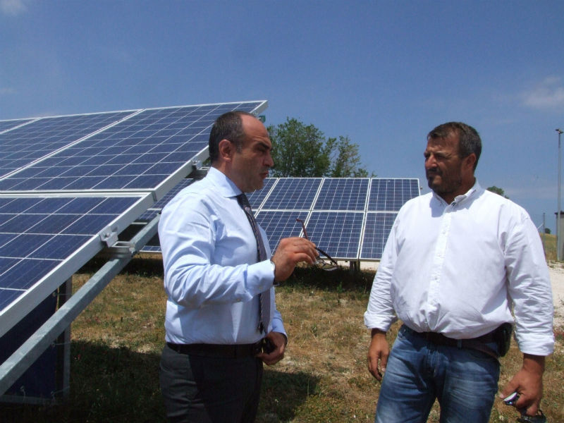 Massimo Bello e Carlo Casagrande presentano i tre impianti fotovoltaici