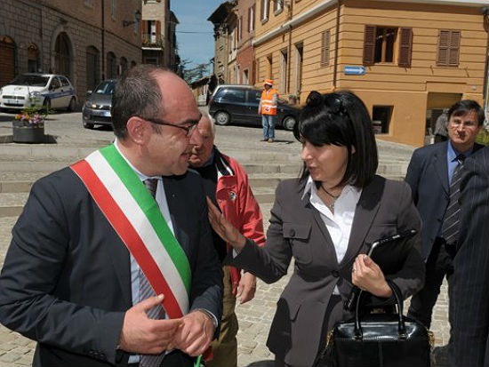 Il Sindaco Massimo Bello e l'europarlamentare Roberta Angelilli