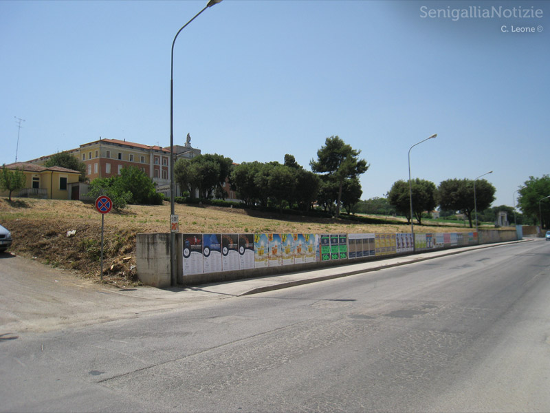 Via Cellini a Senigallia: la collina dove verrà costruito il nuovo parcheggio