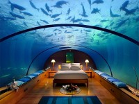 Camera da letto sott'acqua