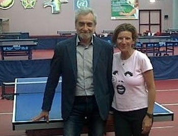 L'ing. Ubaldi e la prof. Crivellini al Centro Tennistavolo