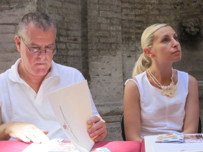 Eros Gregorini, presidente ass. Pozzo della Polenta, e Giorgia Fabri, assessore alla cultura di Corinaldo