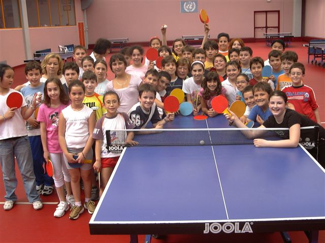 I bambini accolti al centro olimpico di tennistavolo senigalliese