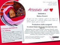 La donazione per Amref in ricordo di Matteo Rossini