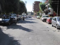 Via Paisiello dopo l'esplosione della bombola nell'auto