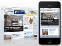 Versione desktop e versione smartphone di Senigallia Notizie