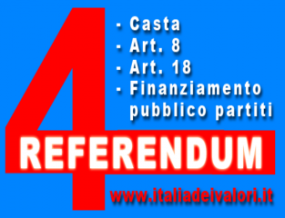 i quattro referendum voluti dall'Idv