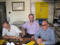 L'assessore Stefano Schiavoni con Fabio Manini e Adriano Rosellini