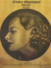 Locandina della mostra su Mazzolani "Ritratti"