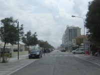 Lungomare G. Mameli a Senigallia, spazzato dal vento