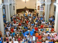 Giochi Senza Barriere 2012: momento di preghiera in chiesa
