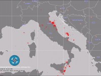 Fulmini caduti in Italia attorno alle 17.30 del 3 settembre - foto da Meteo web