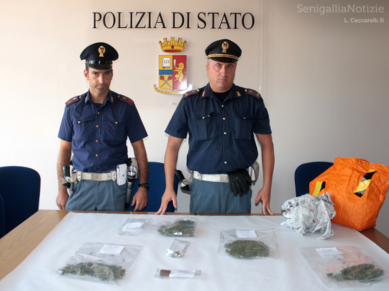 La Polizia di Senigallia alle prese con lo spaccio di stupefacenti in città: nuovo sequestro