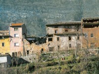 Il terremoto del 1997 che distrusse molti edifici del centro storico di Fabriano (AN)
