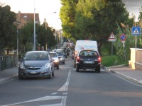 Caos, auto, code, traffico e smog sullo Stradone Misa a Senigallia