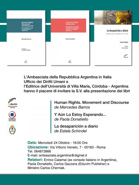 Locandina della presentazione della tesi di laurea di Paola Donatiello