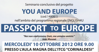 Incontro "You and Europe" all'ITCG Corinaldesi