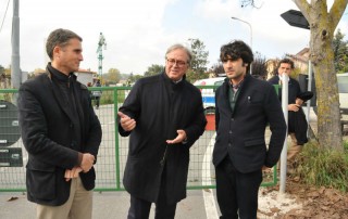 Federico Talè, Gian Mario Spacca e Matteo Principi al sopralluogo sul fiume Cesano