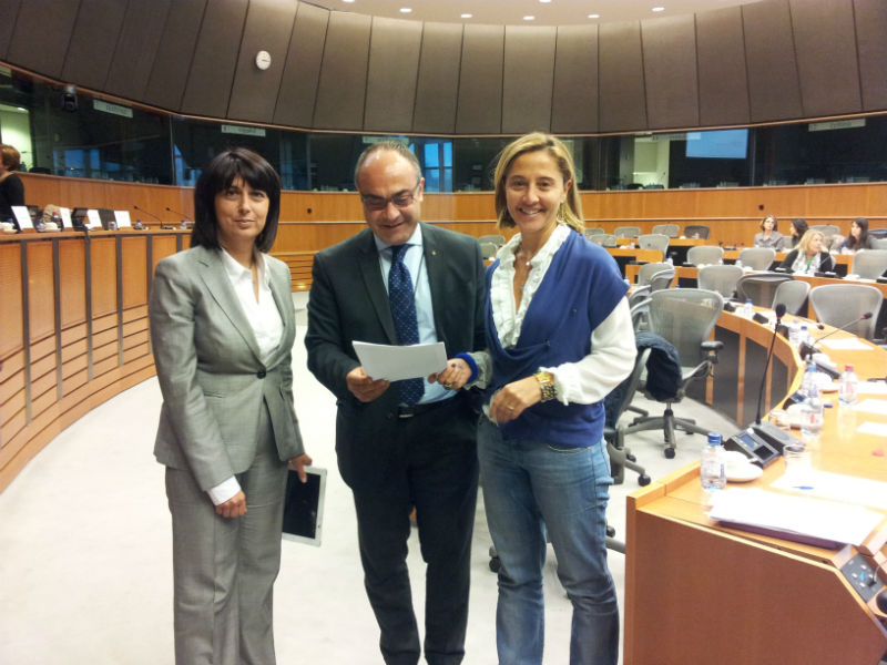 Roberta Angelilli, Massimo Bello e Erminia Mazzoni a Bruxelles