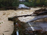 Il nuovo ponte tra Corinaldo e Mondavio, crollato per il maltempo