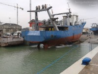 Il varo della seconda imbarcazione del cantiere ex Navalmeccanico, al porto di Senigallia
