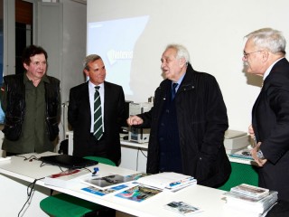 Valter Cassan e Gabriele Poggi con Carlo Emanuele Bugatti e Giorgio Pegoli - Foto Lo Conte