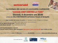 La cena di solidarietà organizzata dal Panzini e dell'actionaid