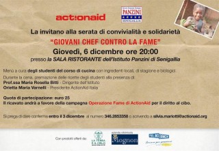 La cena di solidarietà organizzata dal Panzini e dell'actionaid