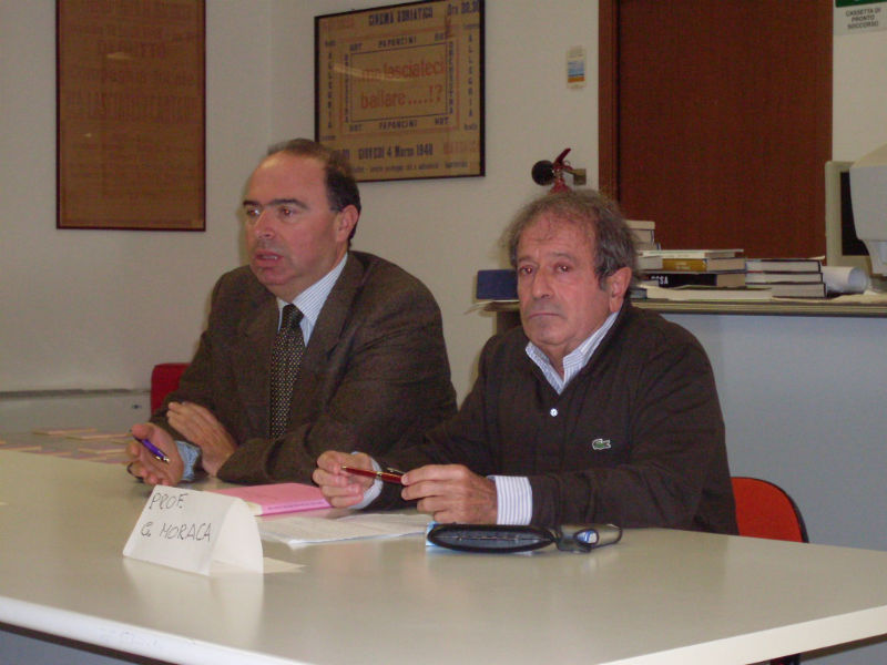 Marco Severini e Giulio Moraca durante la presentazione di "Dieci donne"
