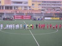 Vigor Senigallia-Cingolana (18 novembre 2012): le squadre in campo prima del match
