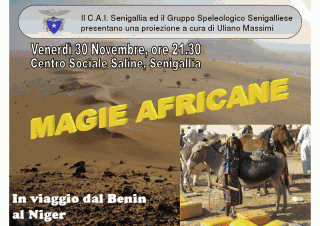 Proiezione al Centro Sociale Saline di "Magie Africane", a cura di Uliano Massimi