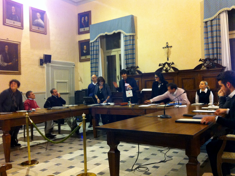 La seduta del 30 novembre 2012 del Consiglio comunale di Corinaldo