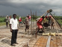 La scuola di Don Alex in costruzione in India