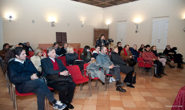 Il pubblico intervenuto all'apertura della mostra "Storie sulla città", dedicata a Spalato