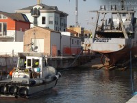 Il varo dell'ultima motonave dal cantiere ex Navalmeccanico