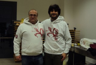 Luca Bucci (presidente del Corinaldo C5) e il sindaco di Corinaldo Matteo Principi