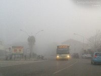 Fitta nebbia a Senigallia sulla Statale Adriatica SS16