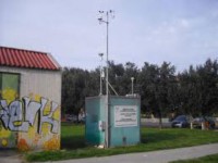 La centralina per il monitoraggio dell'aria presso nei pressi del Parco della Pace
