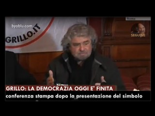 Il Video di Beppe Grillo della conferenza stampa dopo la presentazione del simbolo