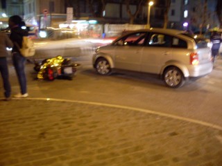 Incidente tra piazza Saffi e Largo Puccini, a Senigallia