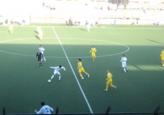 Un momento del match fra Vigor Senigallia e Montegranaro allo stadio "Bianchelli"