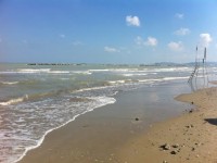 Un tratto della spiaggia di Falconara Marittima