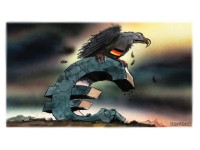 Immagine della crisi dell'Europa e dell'Euro, tratta da Byoblu.com