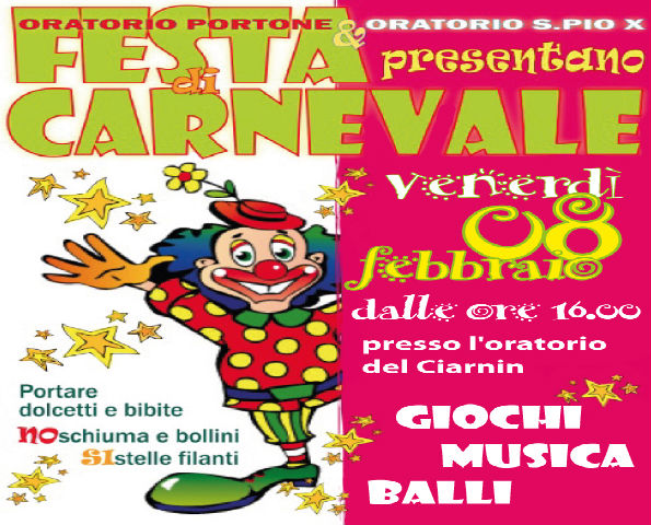 Carnevale 2013 al Ciarnin, manifesto