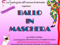 Carnevale: locandina ballo in maschera a Corinaldo