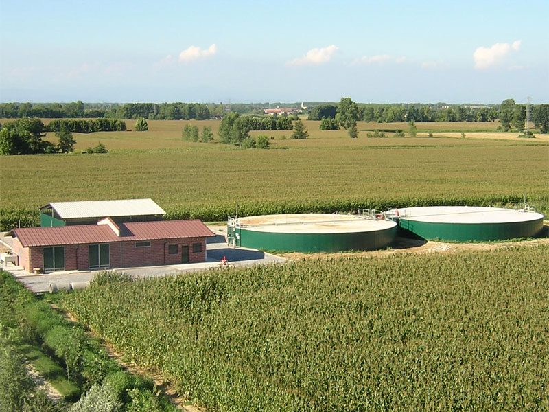 Una centrale biogas