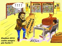 Elettori al voto: vignetta di Massimo Nesti per la rubrica diSegniGallia