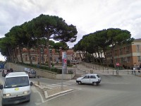 L'ospedale civico di Senigallia, tra via Rossini, via Po, stradone Misa e via Cellini